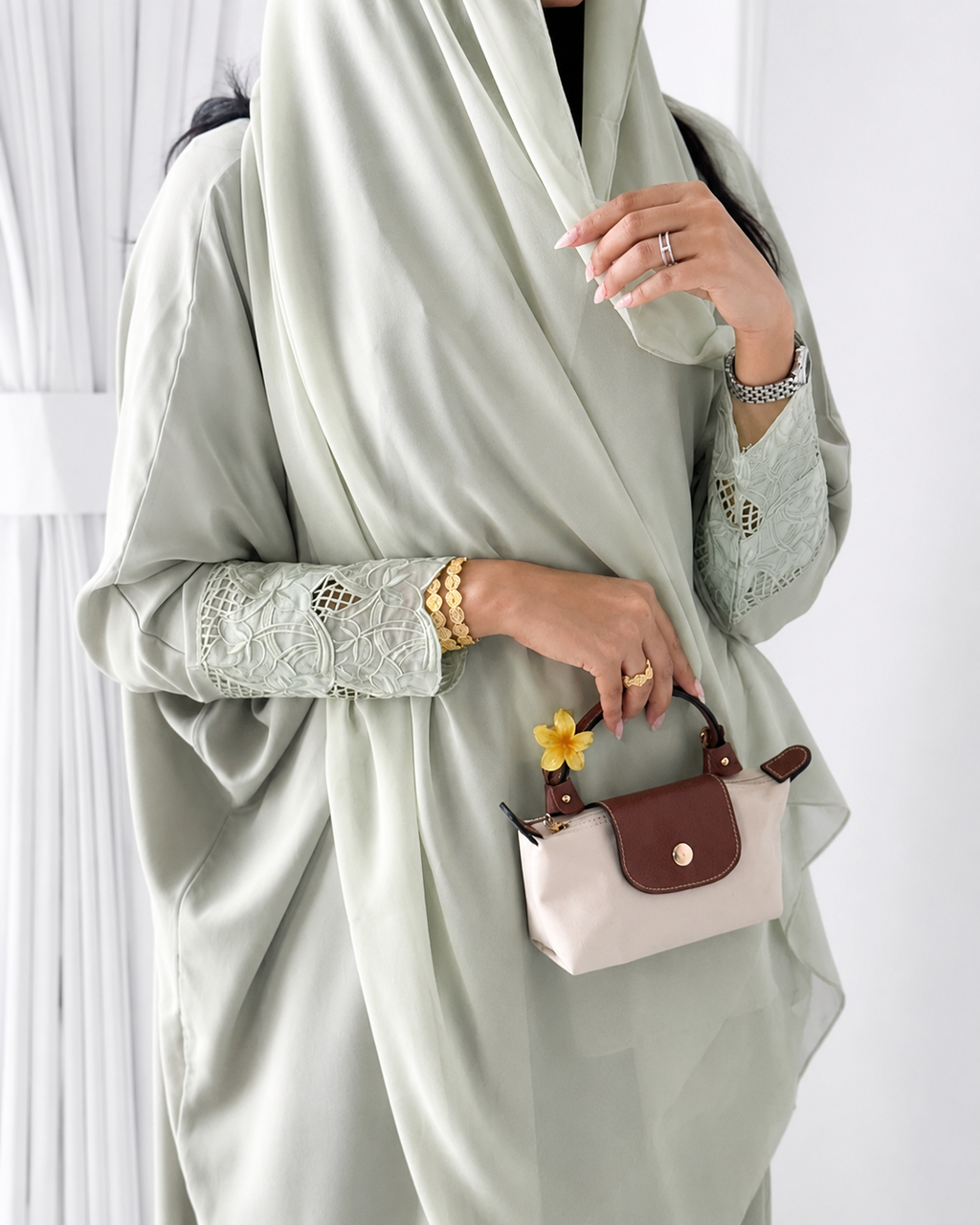 Sage Bloom Abaya