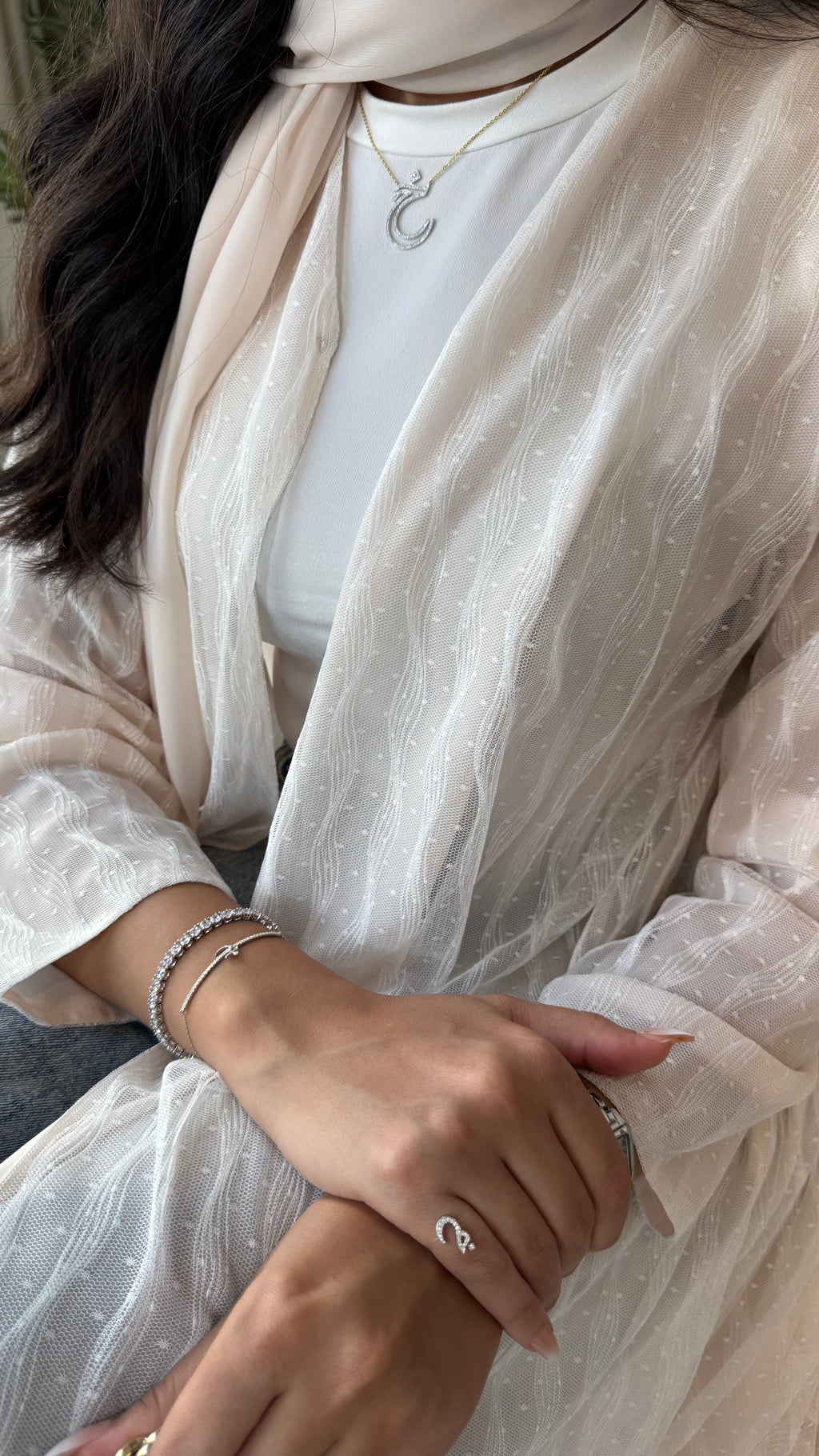 Sukara Abaya (White)