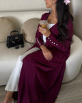 Burgundy Abaya