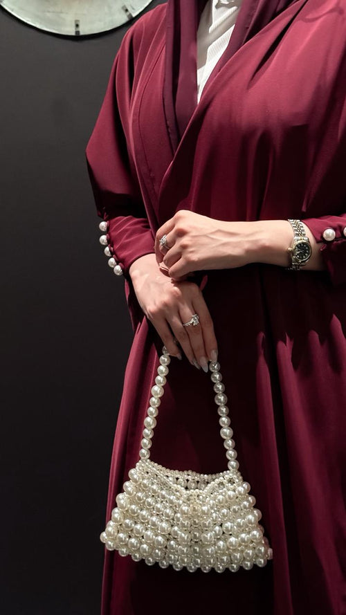 Burgundy Abaya
